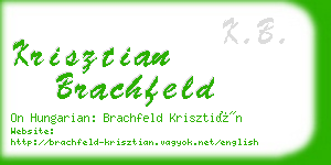krisztian brachfeld business card